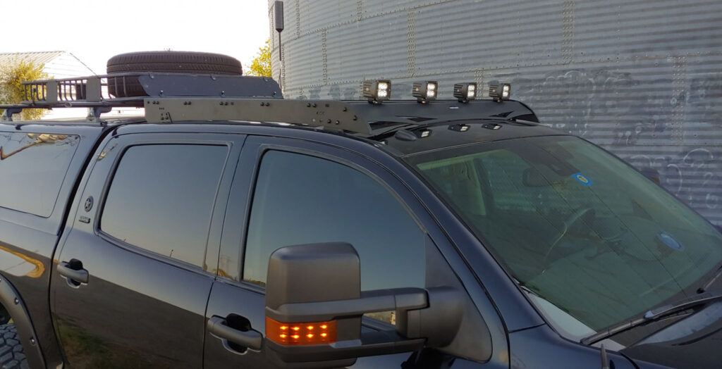 Toyota Tundra With Roof Rack and Lights